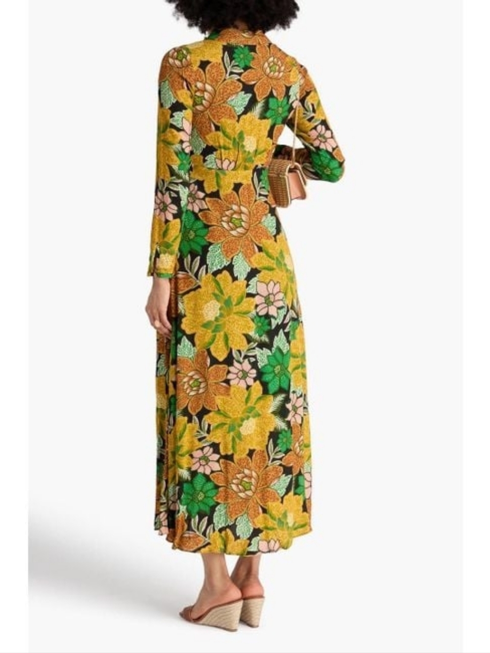 NWT FARM RIO | $220 Black Garden Maxi Dress - Picture 4 of 9